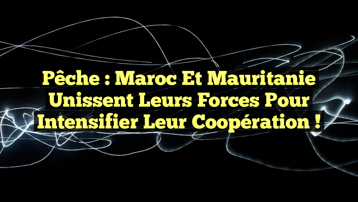 Pêche : Maroc et Mauritanie unissent leurs forces pour intensifier leur coopération !