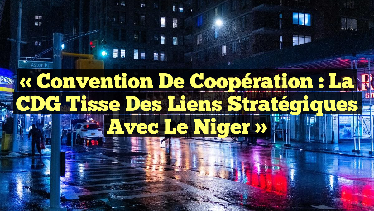 « Convention de coopération : la CDG tisse des liens stratégiques avec le Niger »