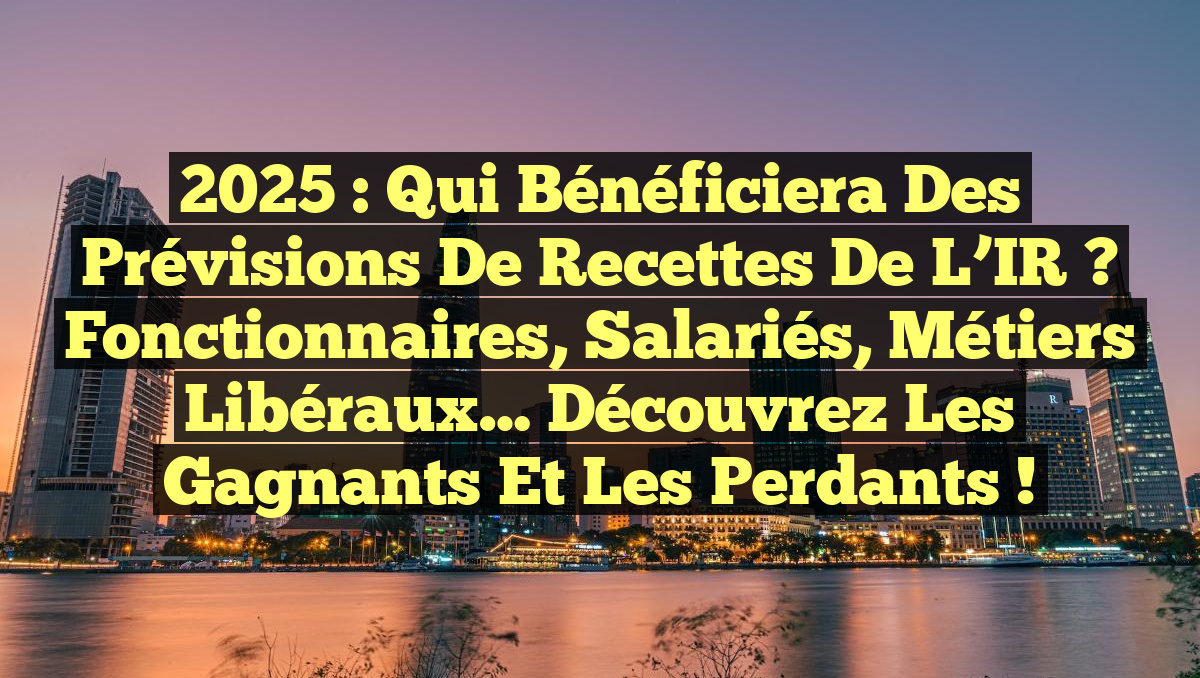 2025 : Qui bénéficiera des prévisions de recettes de l&rsquo;IR ? Fonctionnaires, salariés, métiers libéraux… Découvrez les gagnants et les perdants !