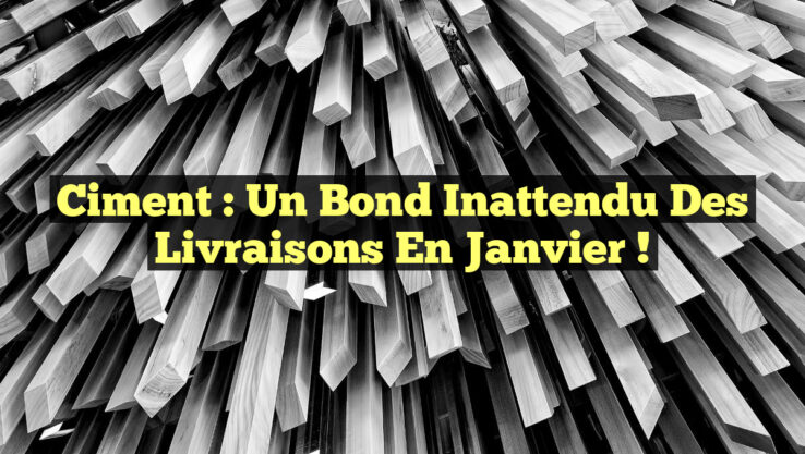 Ciment : Un bond inattendu des livraisons en janvier !