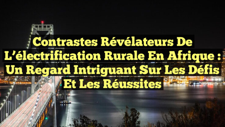 Contrastes révélateurs de l’électrification rurale en Afrique : un regard intriguant sur les défis et les réussites
