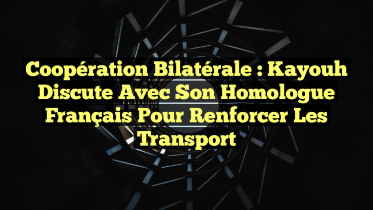 Coopération Bilatérale : Kayouh Discute avec Son Homologue Français pour Renforcer les Transport