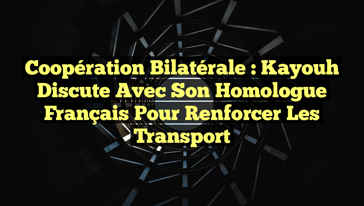 Coopération Bilatérale : Kayouh Discute avec Son Homologue Français pour Renforcer les Transport