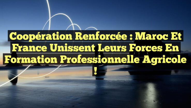 Coopération Renforcée : Maroc et France Unissent leurs Forces en Formation Professionnelle Agricole ! Coopération Renforcée : Maroc et France Unissent leurs Forces en Formation Professionnelle Agricole !