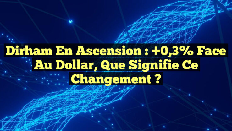 Dirham en Ascension : +0,3% Face au Dollar, Que Signifie ce Changement ?