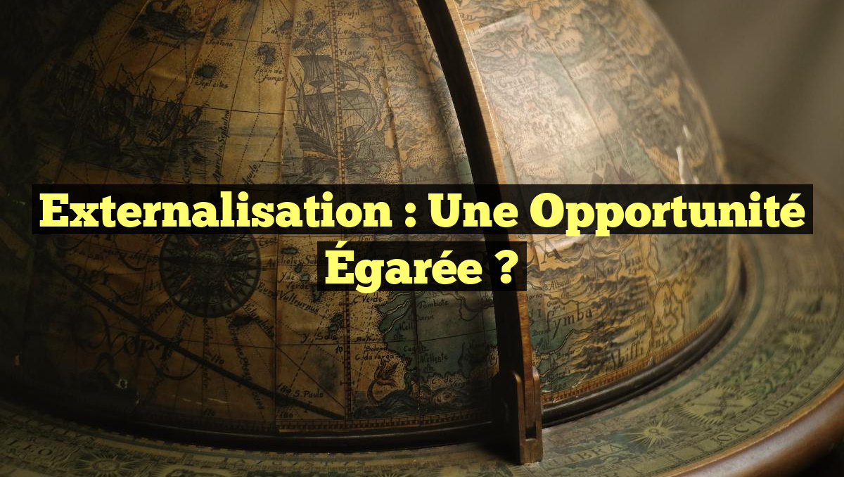 Externalisation : Une Opportunité Égarée ?