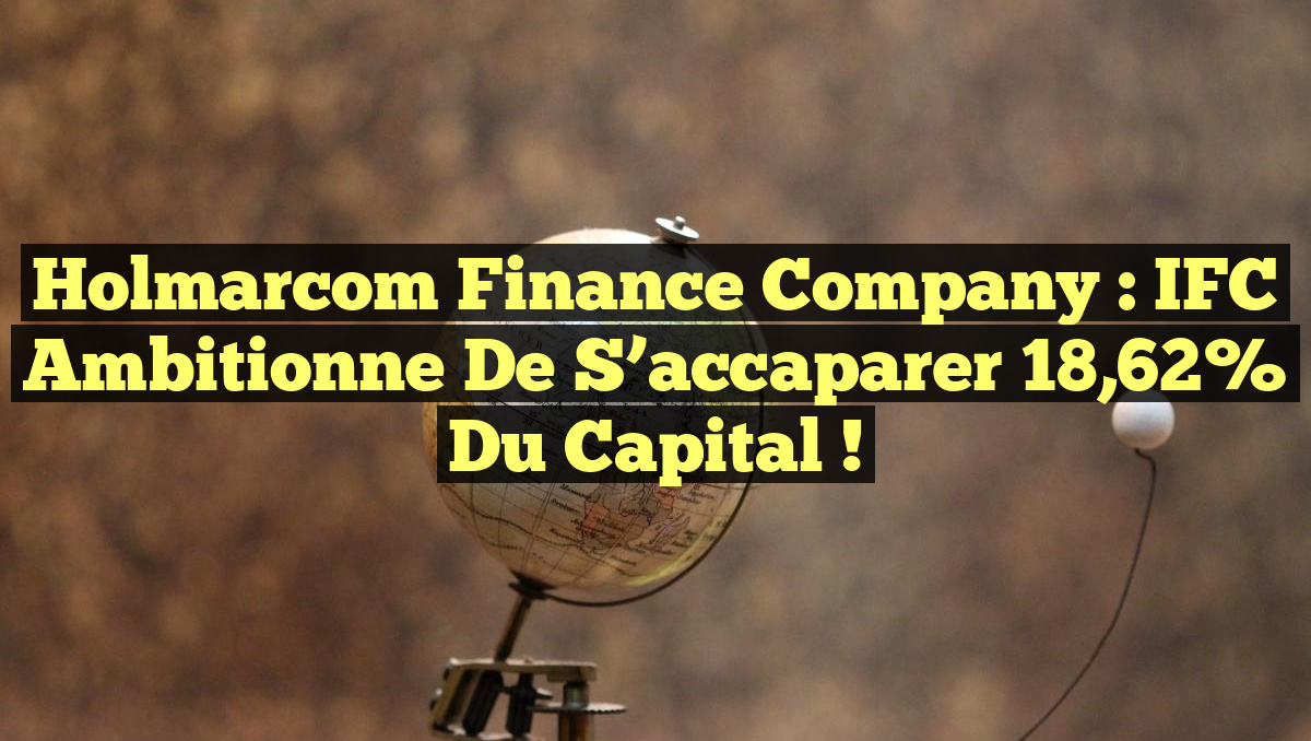 Holmarcom Finance Company : IFC ambitionne de s&rsquo;accaparer 18,62% du capital !