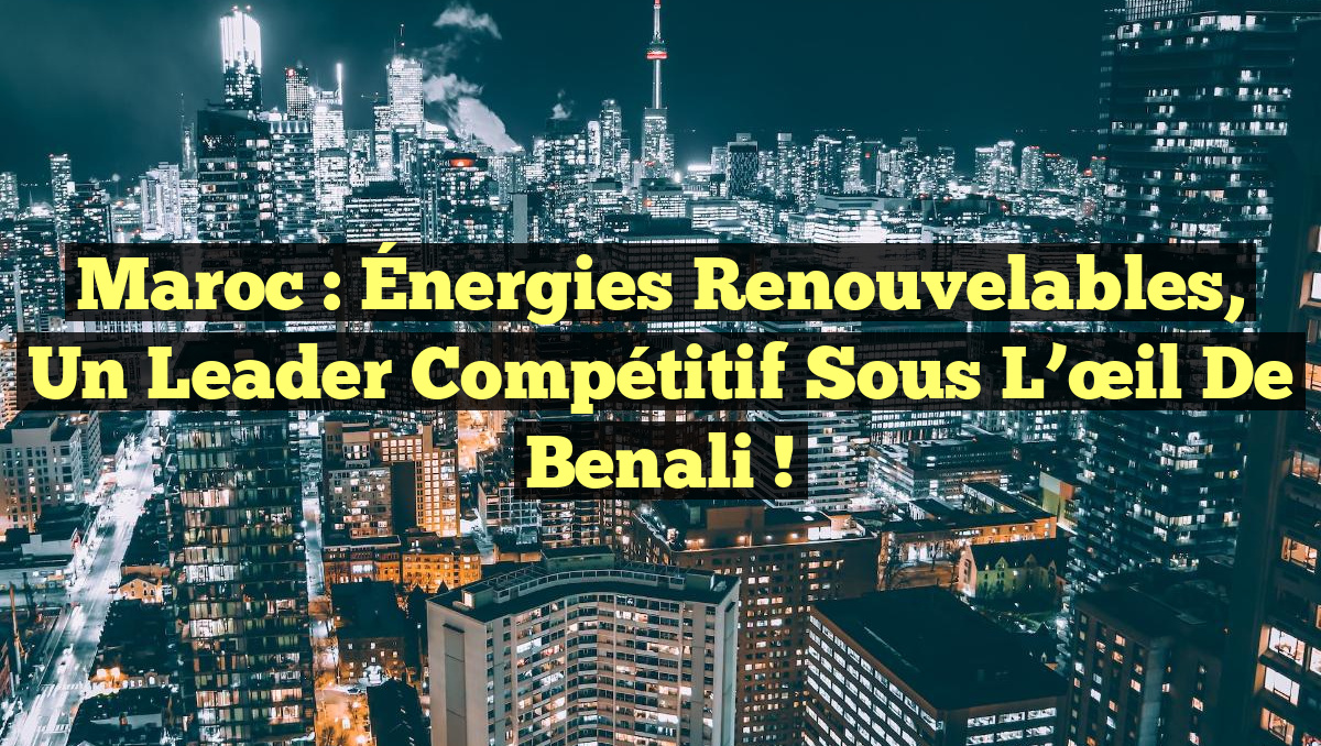 Maroc : Énergies renouvelables, un leader compétitif sous l&rsquo;œil de Benali !