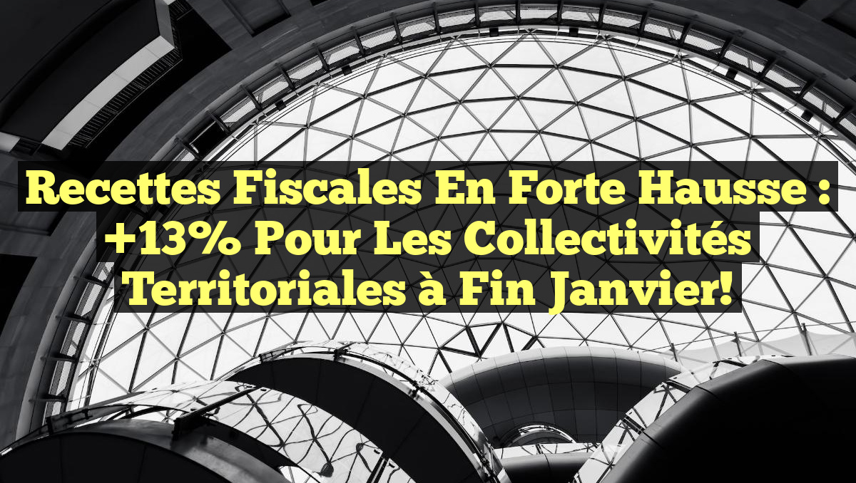 Recettes Fiscales en Forte Hausse : +13% pour les Collectivités Territoriales à fin Janvier!