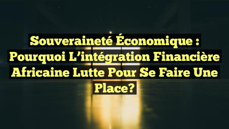 Souveraineté Économique : Pourquoi l’intégration financière africaine lutte pour se faire une place?