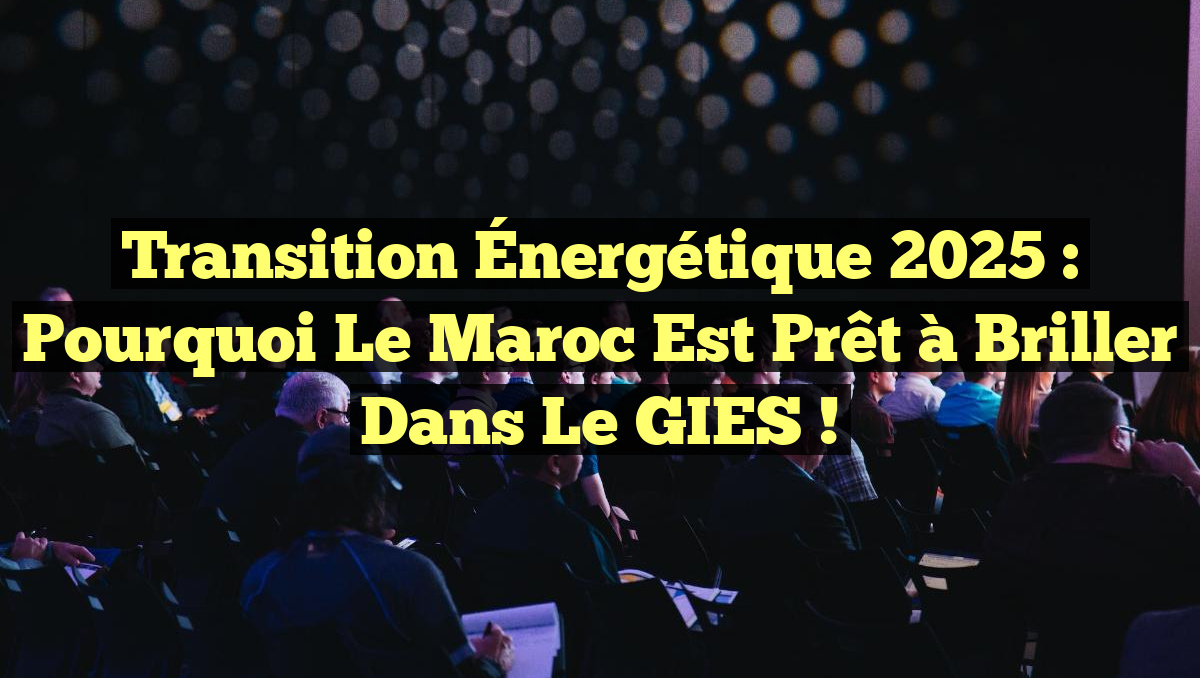 Transition Énergétique 2025 : Pourquoi le Maroc Est Prêt à Briller dans le GIES !