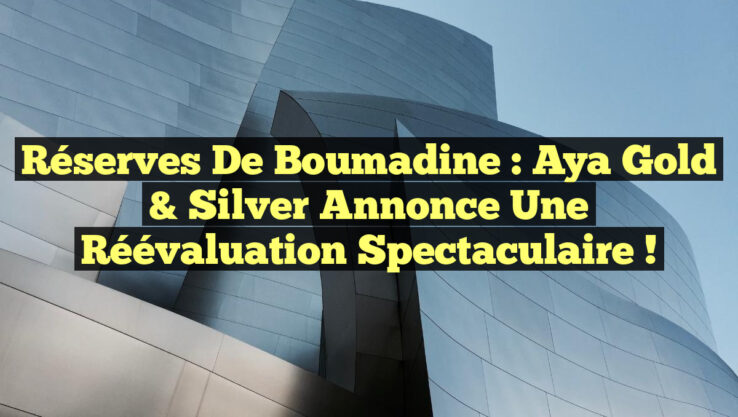 Réserves de Boumadine : Aya Gold & Silver annonce une réévaluation spectaculaire !