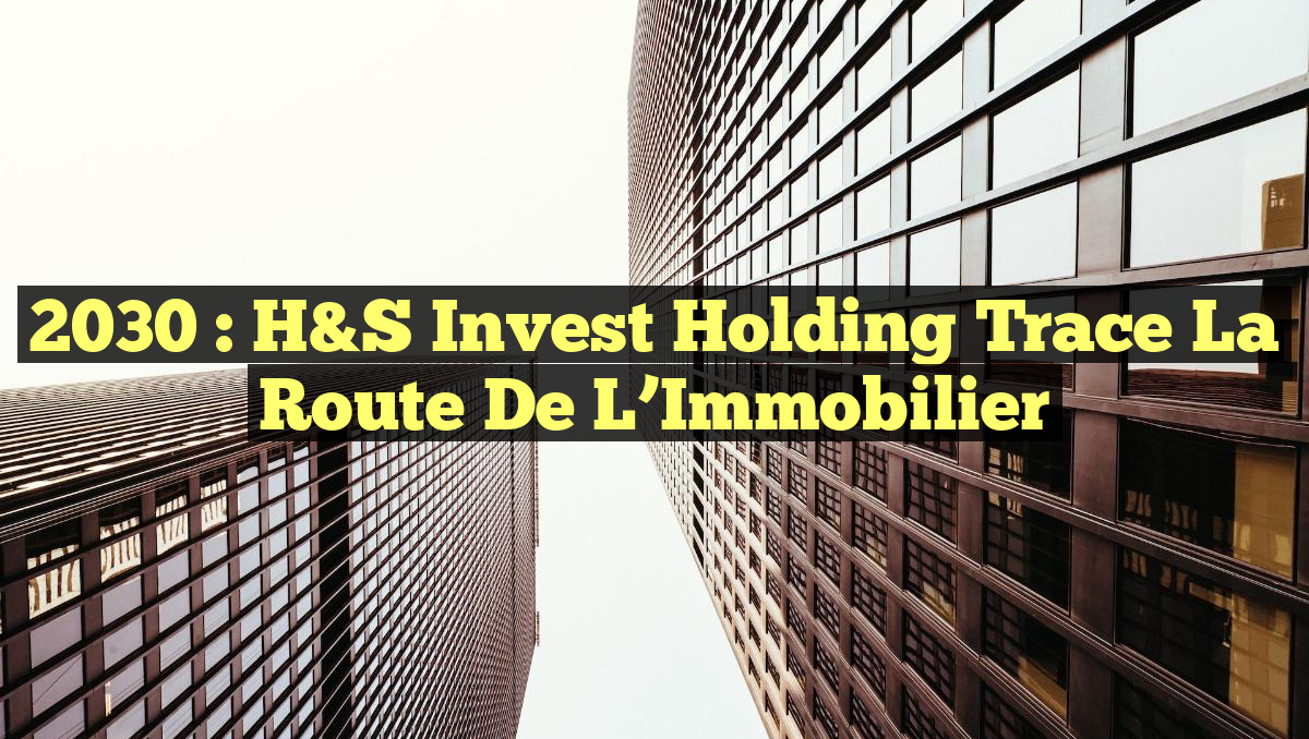 2030 : H&S Invest Holding Trace la Route de l&rsquo;Immobilier