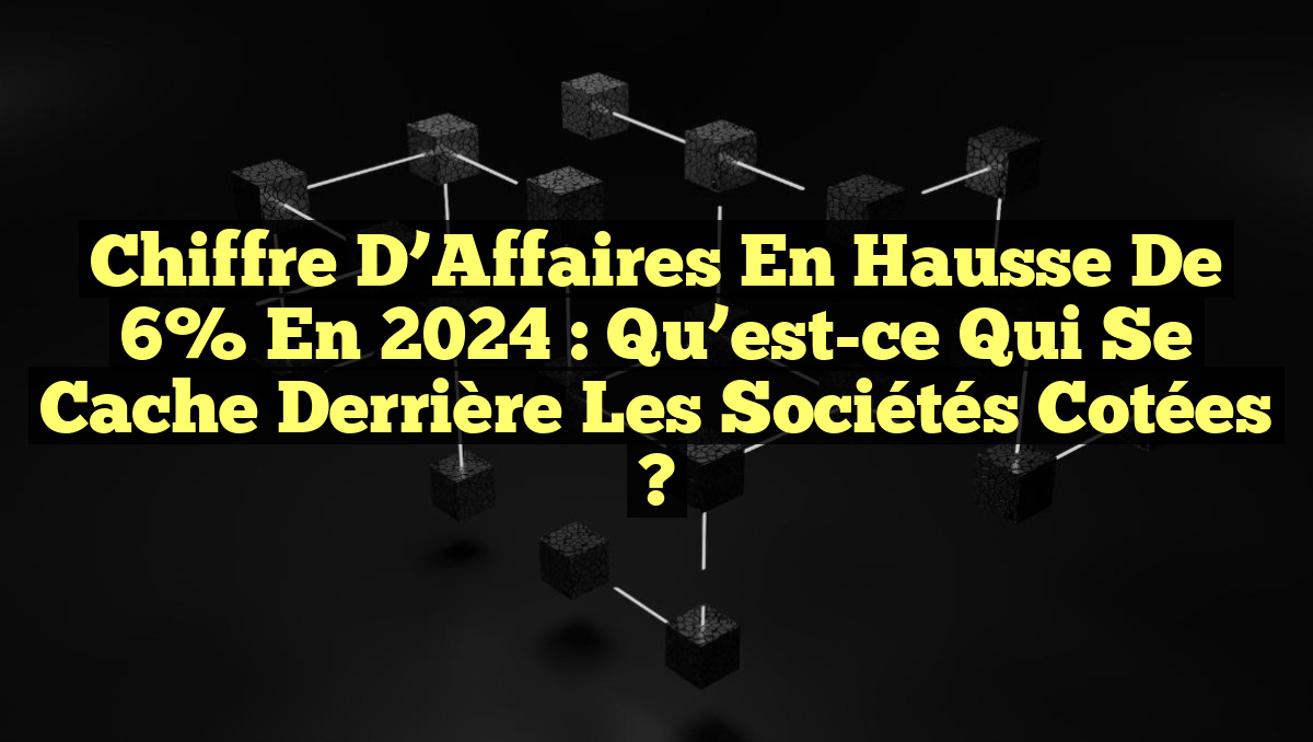 Chiffre d&rsquo;Affaires en Hausse de 6% en 2024 : Qu&rsquo;est-ce qui se Cache Derrière les Sociétés Cotées ?