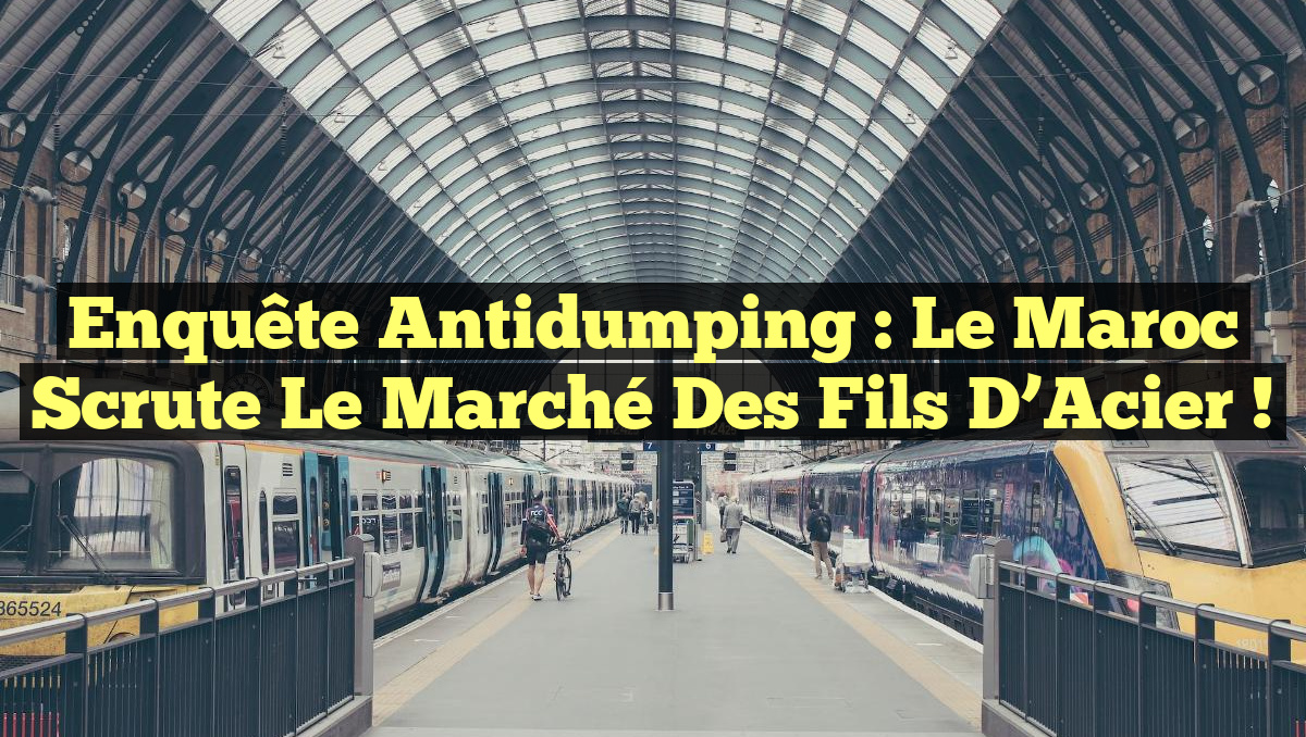 Enquête Antidumping : Le Maroc Scrute le Marché des Fils d&rsquo;Acier !