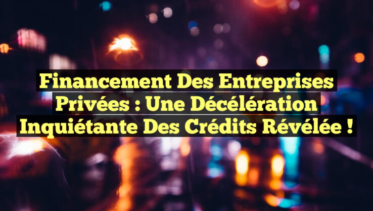 Financement des entreprises privées : Une décélération inquiétante des crédits révélée !