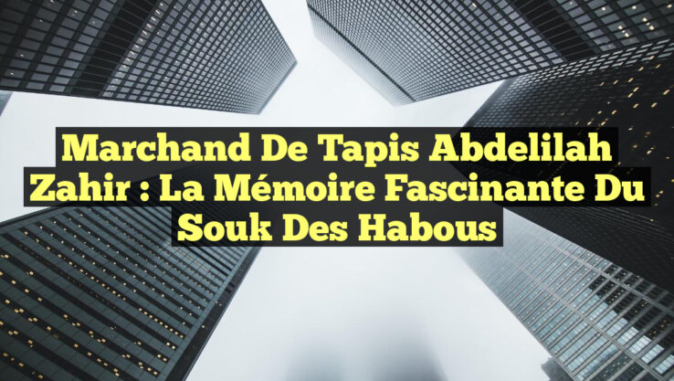 Marchand de tapis Abdelilah Zahir : La mémoire fascinante du souk des Habous