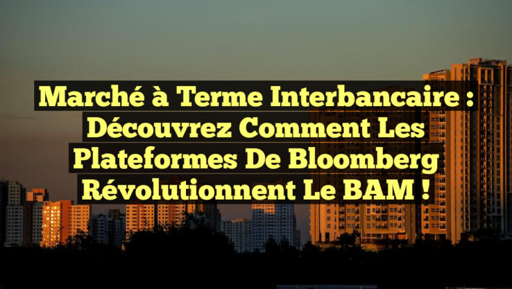 Marché à Terme Interbancaire : Découvrez comment les Plateformes de Bloomberg Révolutionnent le BAM !