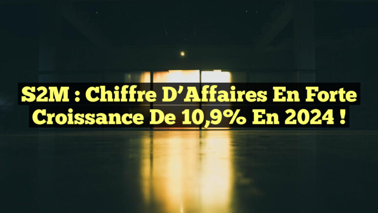 S2M : Chiffre d’Affaires en Forte Croissance de 10,9% en 2024 !