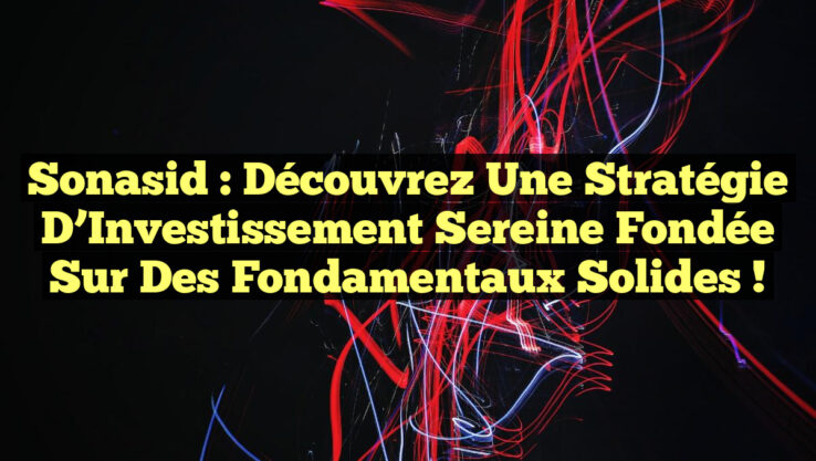 Sonasid : Découvrez une Stratégie d’Investissement Sereine Fondée sur des Fondamentaux Solides !