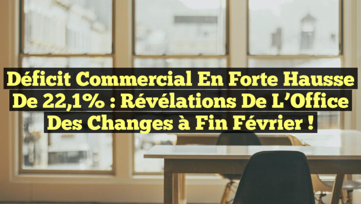 Déficit commercial en forte hausse de 22,1% : révélations de l’Office des changes à fin février !