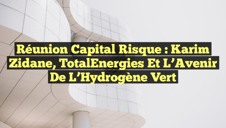 Réunion Capital Risque : Karim Zidane, TotalEnergies et l’Avenir de l’Hydrogène Vert