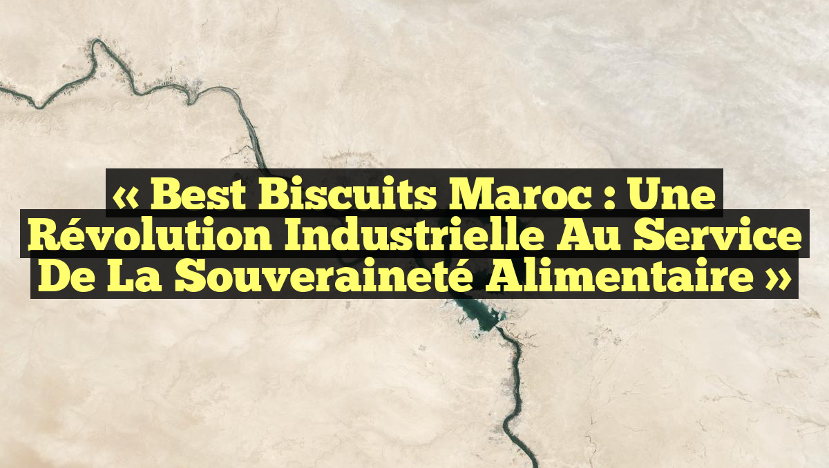 « Best Biscuits Maroc : Une Révolution Industrielle au Service de la Souveraineté Alimentaire »