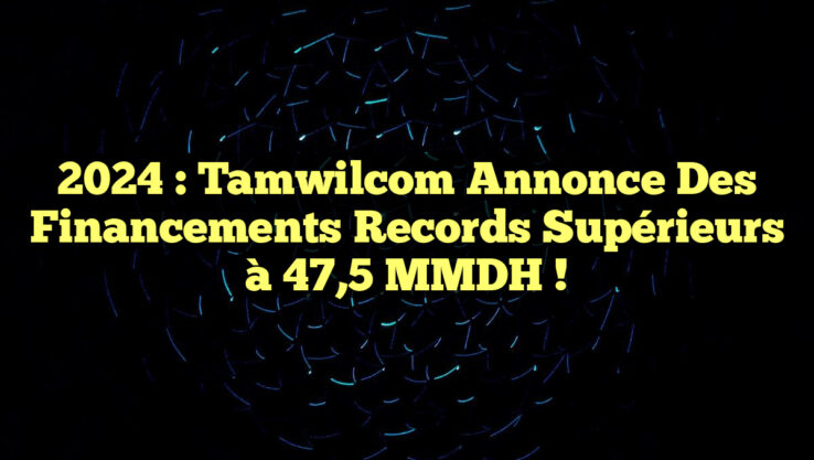 2024 : Tamwilcom annonce des financements records supérieurs à 47,5 MMDH !
