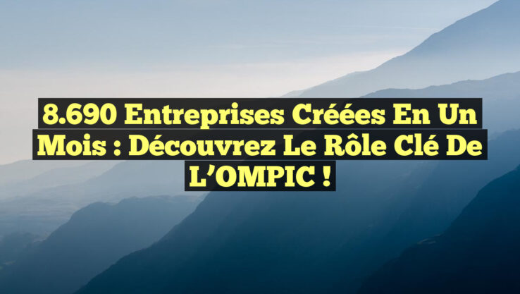 8.690 Entreprises Créées en Un Mois : Découvrez le Rôle Clé de l’OMPIC !