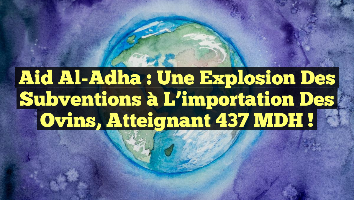 Aid Al-Adha : Une explosion des subventions à l’importation des ovins, atteignant 437 MDH !