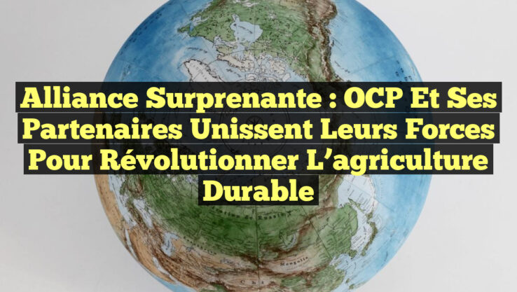 Alliance surprenante : OCP et ses partenaires unissent leurs forces pour révolutionner l’agriculture durable