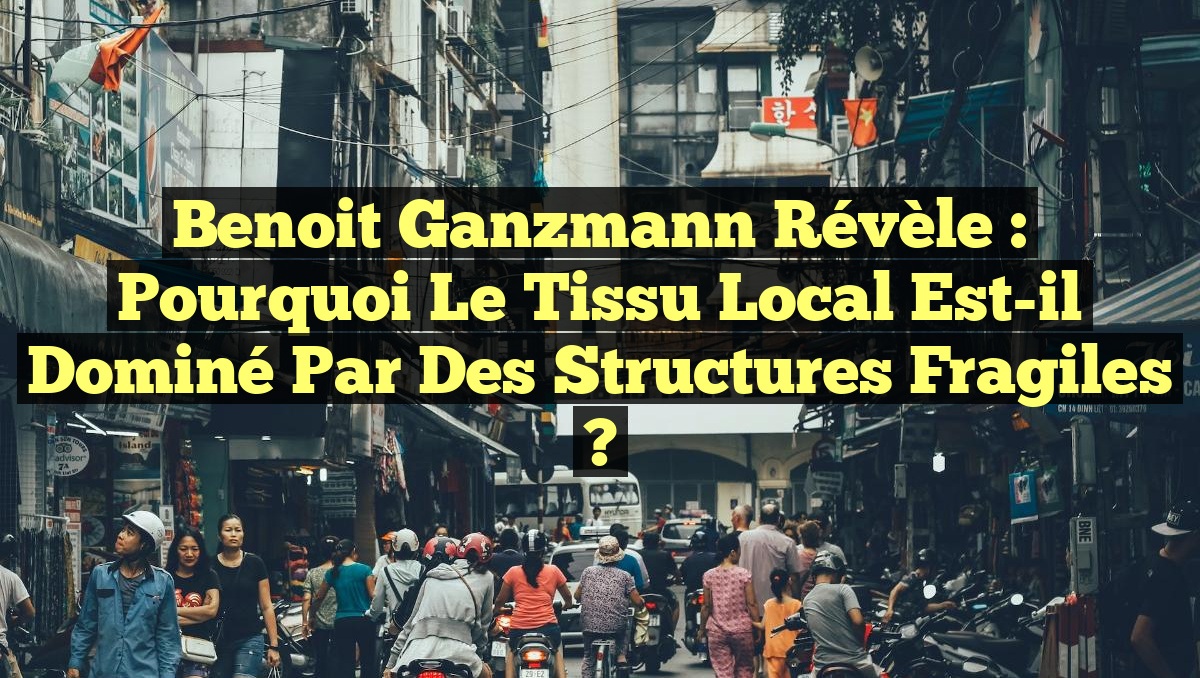 Benoit Ganzmann révèle : Pourquoi le tissu local est-il dominé par des structures fragiles ?