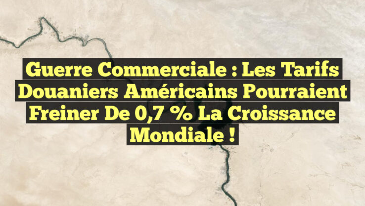 Guerre commerciale : Les tarifs douaniers américains pourraient freiner de 0,7 % la croissance mondiale ! Guerre commerciale : Les tarifs douaniers américains pourraient freiner de 0,7 % la croissance mondiale !