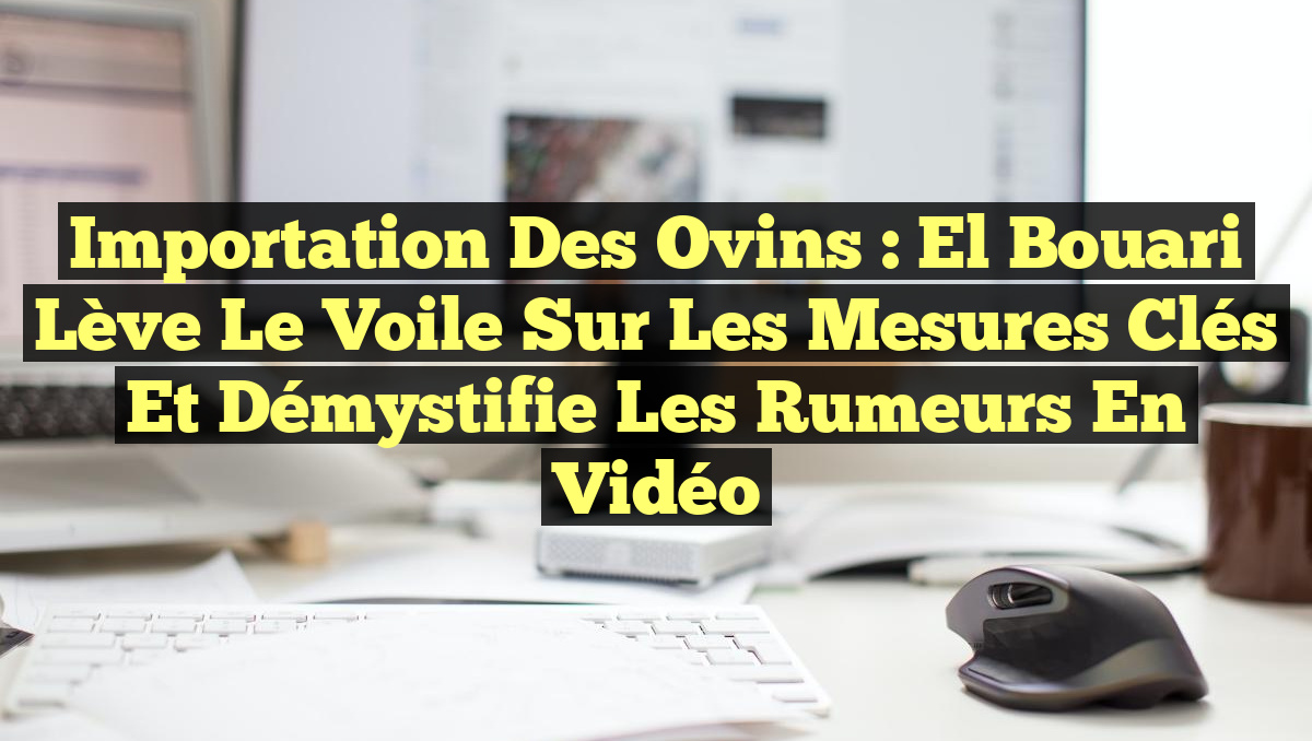Importation des Ovins : El Bouari Lève le Voile sur les Mesures Clés et Démystifie les Rumeurs en Vidéo