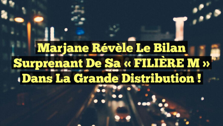 Marjane révèle le bilan surprenant de sa « FILIÈRE M » dans la grande distribution ! Marjane révèle le bilan surprenant de sa « FILIÈRE M » dans la grande distribution !