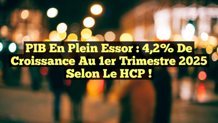 PIB en Plein Essor : 4,2% de Croissance au 1er Trimestre 2025 selon le HCP !