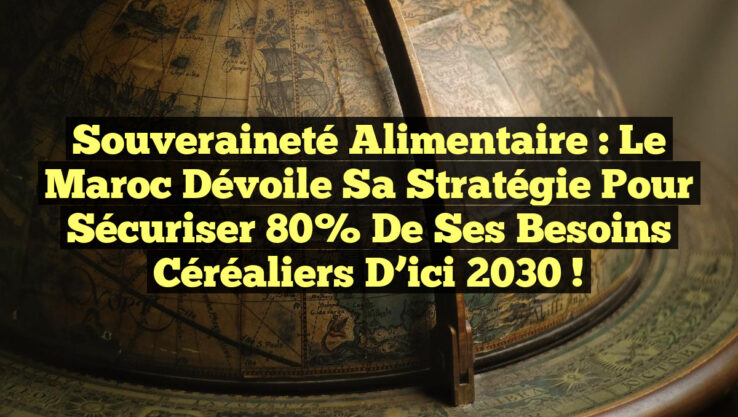 Souveraineté Alimentaire : Le Maroc dévoile sa stratégie pour sécuriser 80% de ses besoins céréaliers d’ici 2030 !