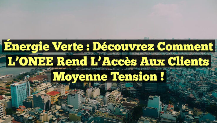 Énergie Verte : Découvrez comment l’ONEE Rend l’Accès aux Clients Moyenne Tension !