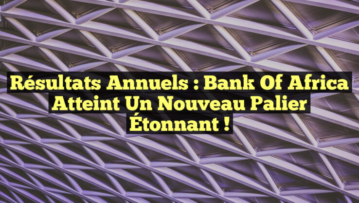 Résultats Annuels : Bank of Africa Atteint un Nouveau Palier Étonnant !