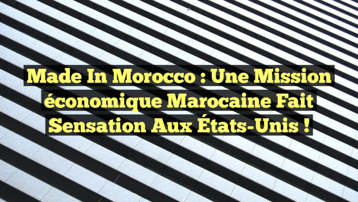 Made in Morocco : Une mission économique marocaine fait sensation aux États-Unis !