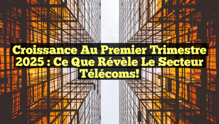 Croissance au Premier Trimestre 2025 : Ce que Révèle le Secteur Télécoms!