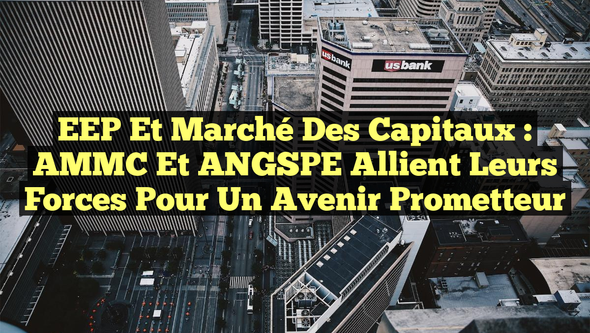 EEP et Marché des Capitaux : AMMC et ANGSPE Allient leurs Forces pour un Avenir Prometteur