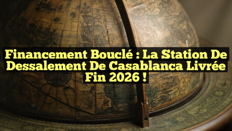 Financement bouclé : la Station de Dessalement de Casablanca livrée fin 2026 ! Financement bouclé : la Station de Dessalement de Casablanca livrée fin 2026 !