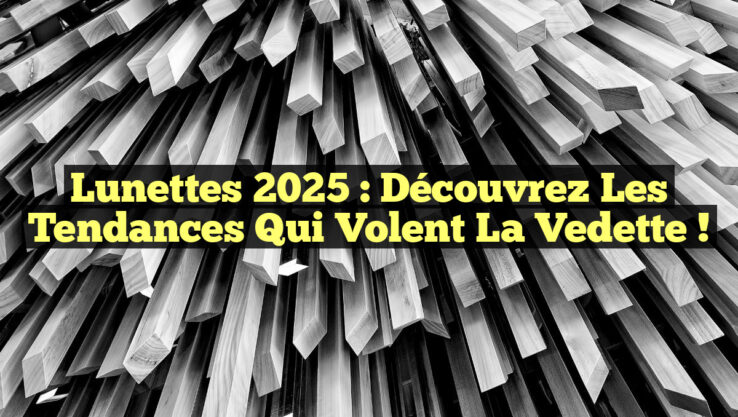 Lunettes 2025 : Découvrez les tendances qui volent la vedette !