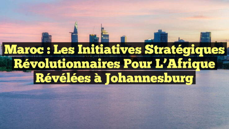 Maroc : Les Initiatives Stratégiques Révolutionnaires pour l’Afrique Révélées à Johannesburg