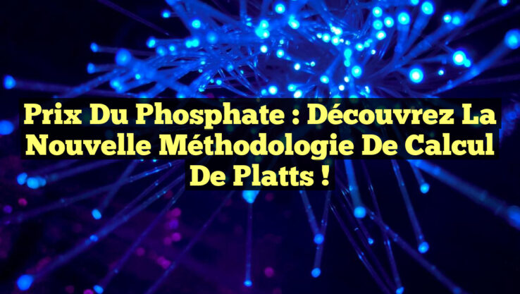 Prix du phosphate : Découvrez la nouvelle méthodologie de calcul de Platts ! Prix du phosphate : Découvrez la nouvelle méthodologie de calcul de Platts !