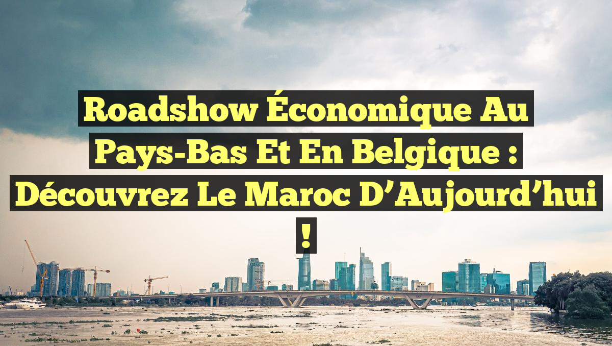 Roadshow Économique au Pays-Bas et en Belgique : Découvrez le Maroc d&rsquo;Aujourd&rsquo;hui !