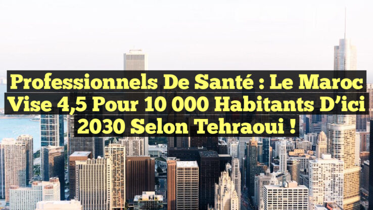 Professionnels de santé : Le Maroc vise 4,5 pour 10 000 habitants d’ici 2030 selon Tehraoui !