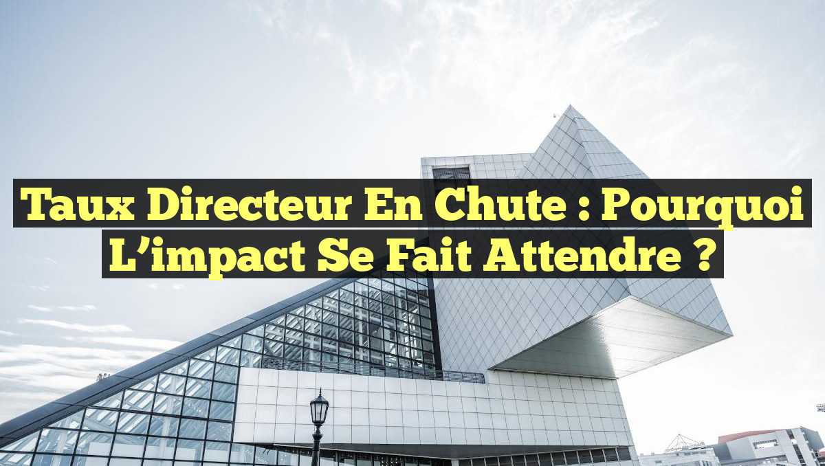 Taux directeur en chute : Pourquoi l&rsquo;impact se fait attendre ?