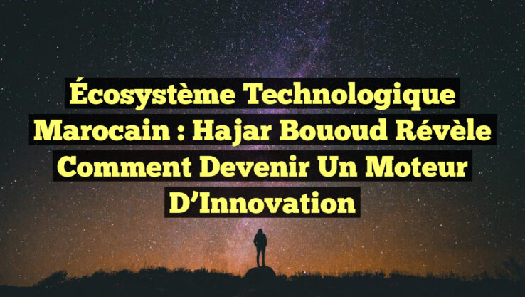 Écosystème Technologique Marocain : Hajar Bououd Révèle Comment Devenir un Moteur d’Innovation Écosystème Technologique Marocain : Hajar Bououd Révèle Comment Devenir un Moteur d’Innovation